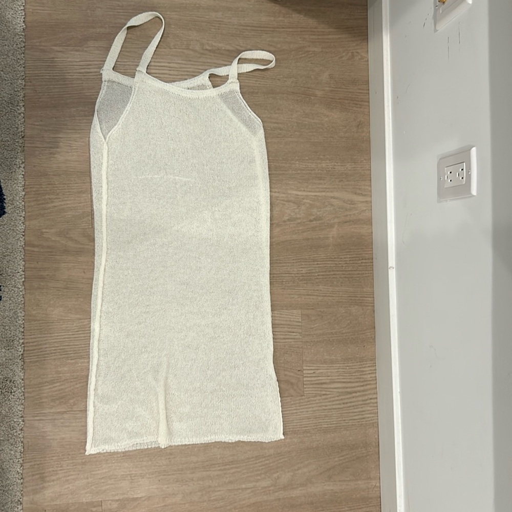 Knit white dress